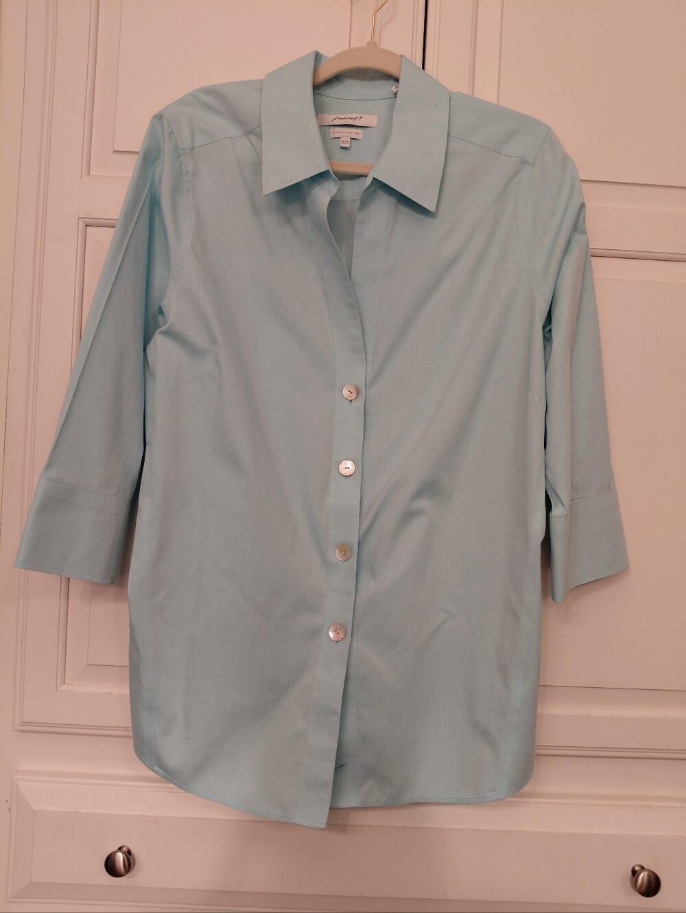Foxcroft Light Blue Women’s Button Down Shirt